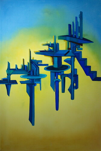 Visitors of Cydonia Mensae by Ulla M. Neuhaus, Painting for Sale on Select