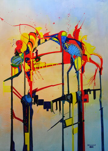 My own wonderworld II by Ulla M. Neuhaus, Painting for Sale on Select