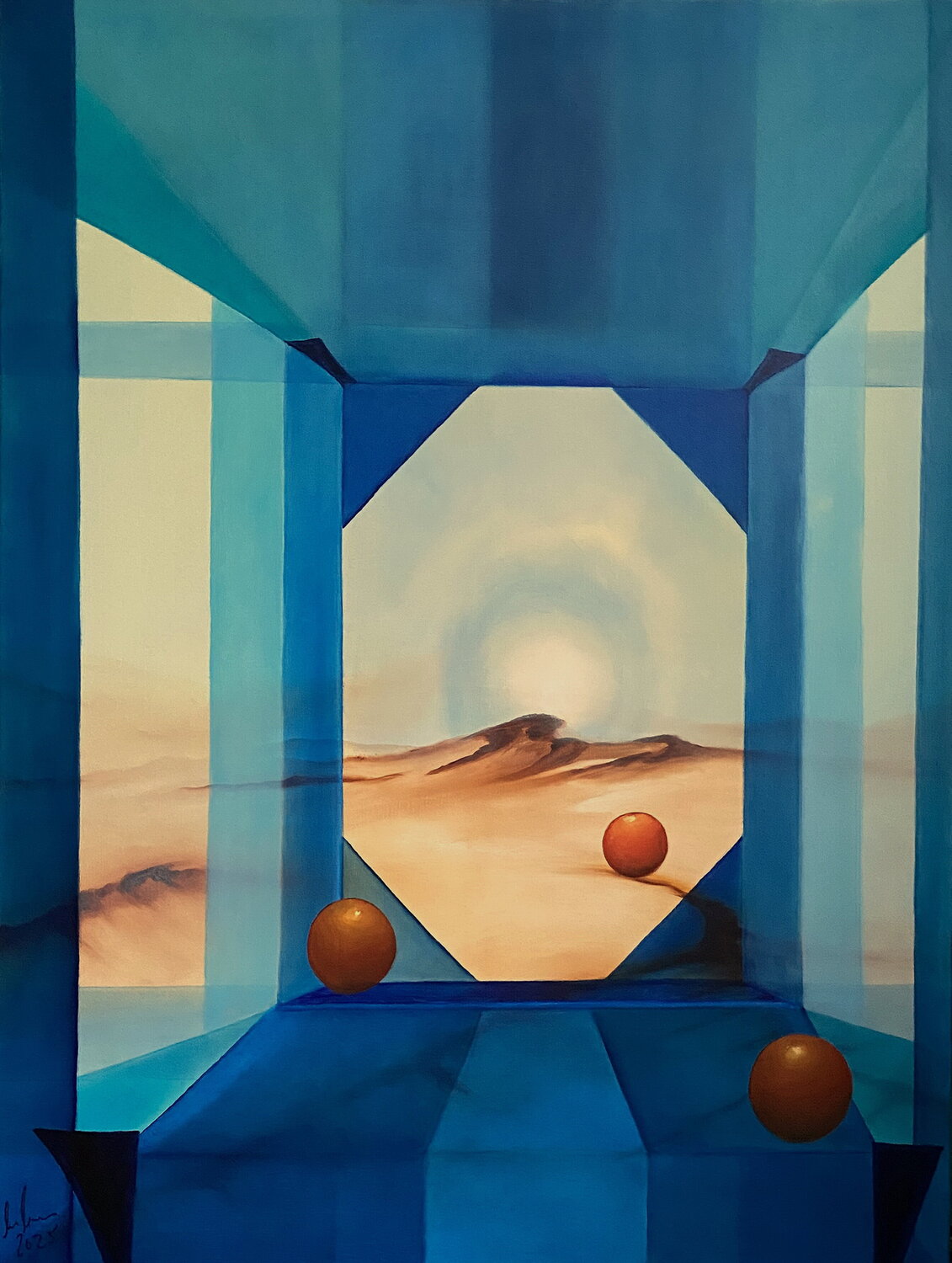 Sunrise on Mars Ulla M. Neuhaus Original painting for sale
