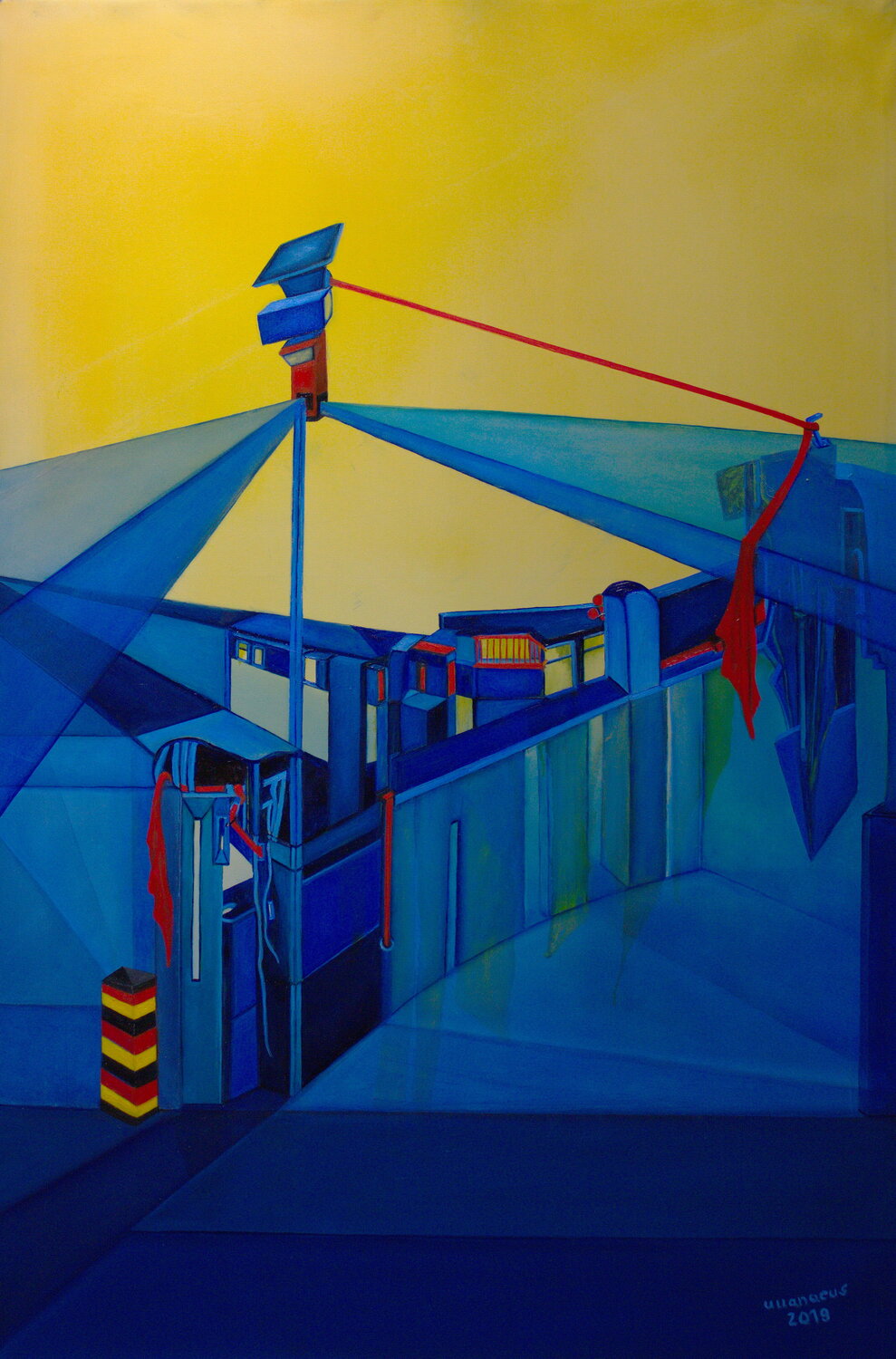 Wer im Glashaus sitzt Ulla M. Neuhaus Original painting for sale