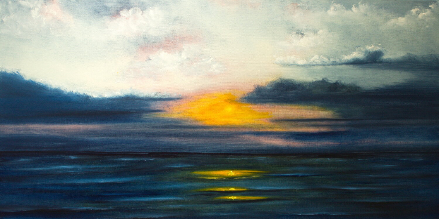 Abend am Meer Ulla M. Neuhaus Original painting for sale