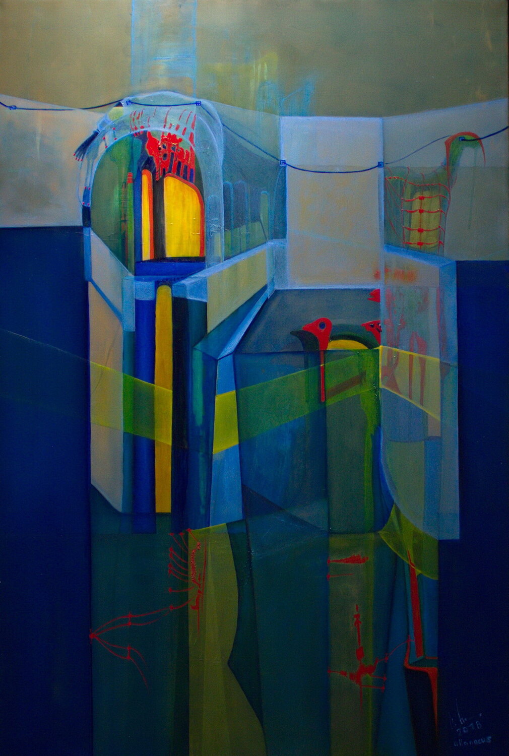 Air lock Ulla M. Neuhaus Original painting for sale