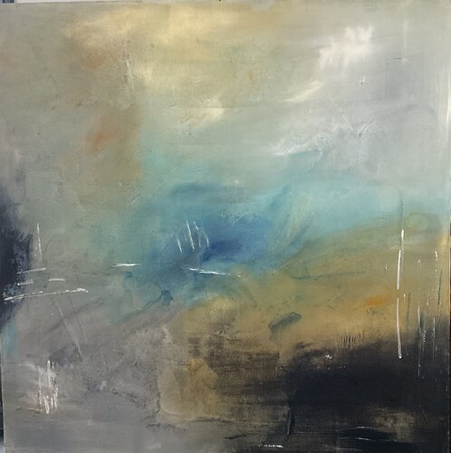Ou coule l eau by Christine Barth Mroz, Painting for Sale on Select