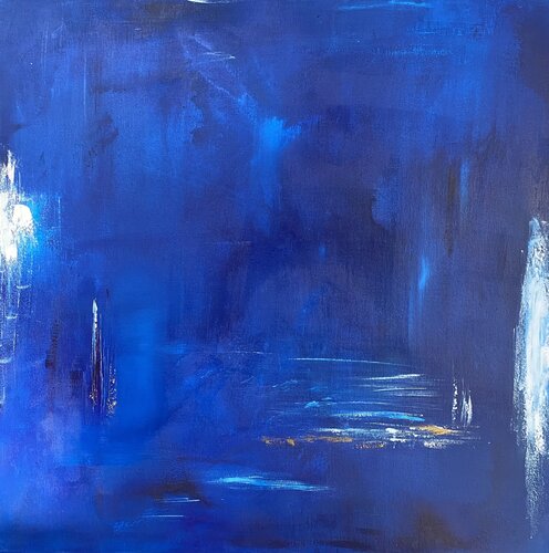 Nuit bleue by Christine Barth Mroz, Painting for Sale on Select
