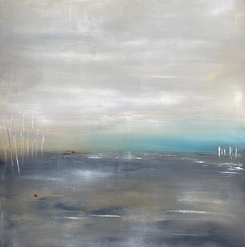 Resonance bleue by Christine Barth Mroz, Painting for Sale on Select