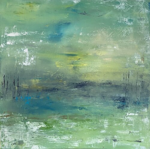 Réflet d émeraude by Christine Barth Mroz, Painting for Sale on Select