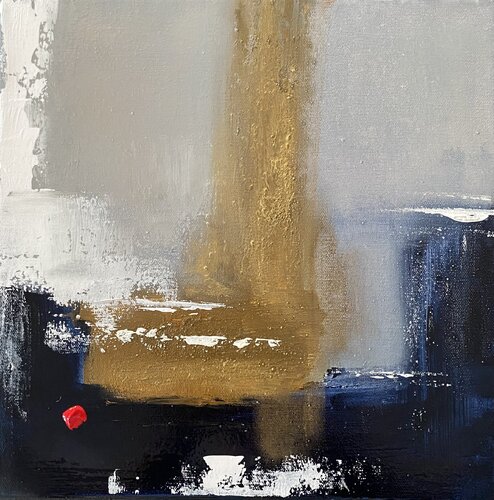 Symphonie d ‘or et d ‘azur by Christine Barth Mroz, Painting for Sale on Select