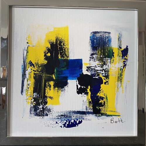Vague jaune by Christine Barth Mroz, Painting for Sale on Select