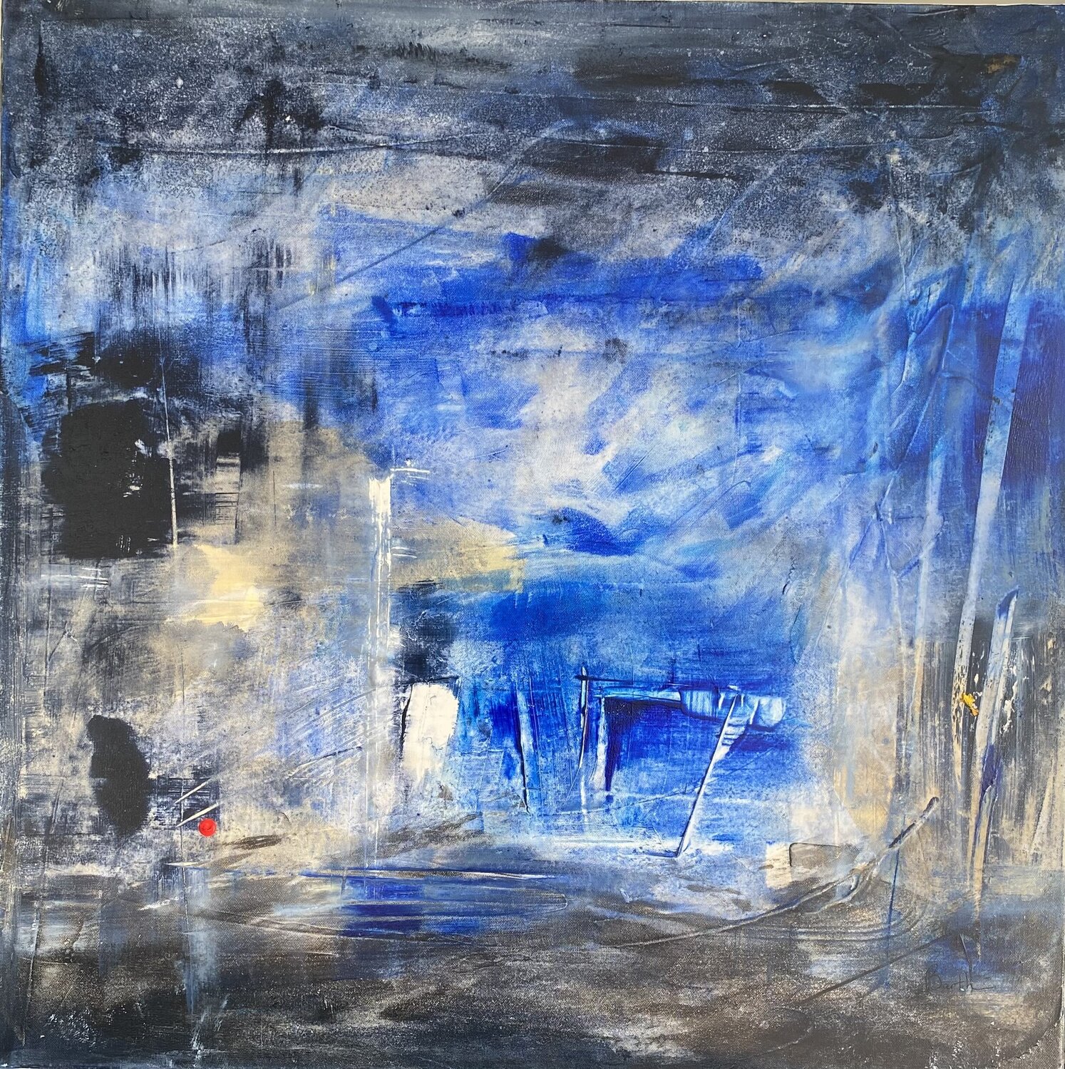 Klein d œil au bleu Christine Barth Mroz Original painting for sale