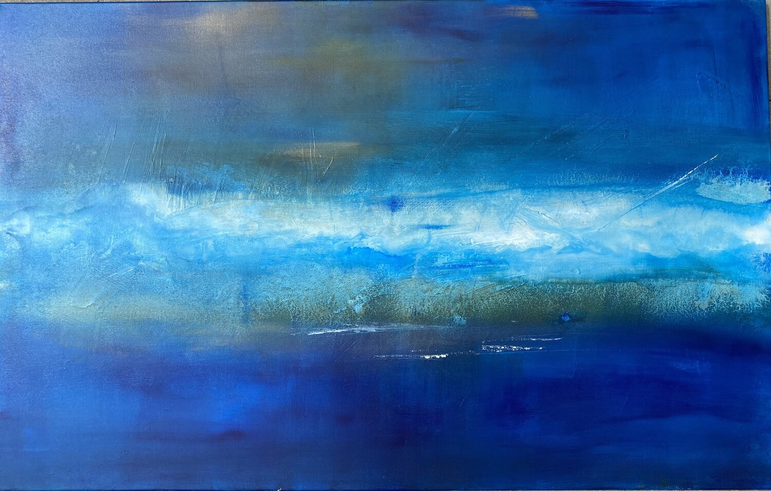 Bleu de bleu Christine Barth Mroz Original painting for sale