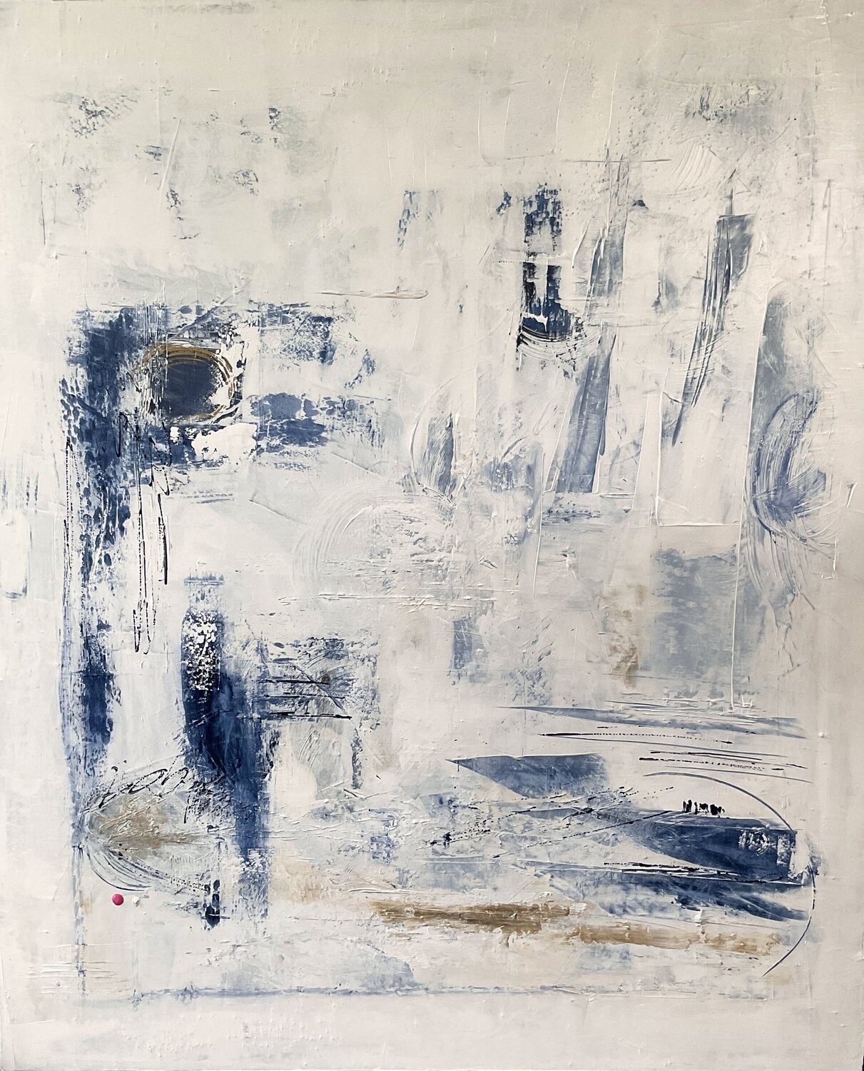 White graffitis Christine Barth Mroz Original painting for sale