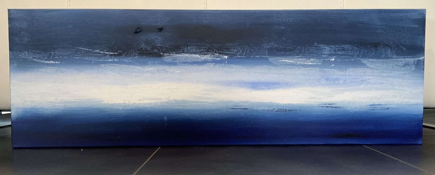 Bleu de minuit Christine Barth Mroz Original painting for sale