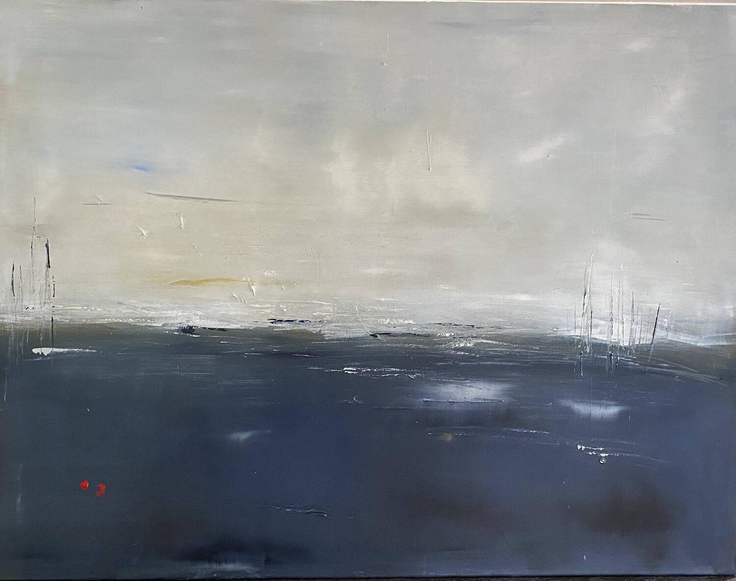 Ciel d or et d encre Christine Barth Mroz Original painting for sale