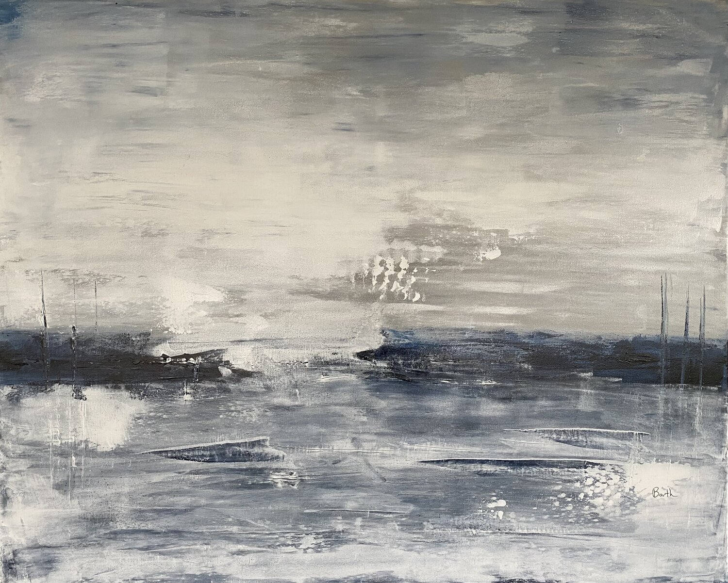 L echo du froid Christine Barth Mroz Original painting for sale