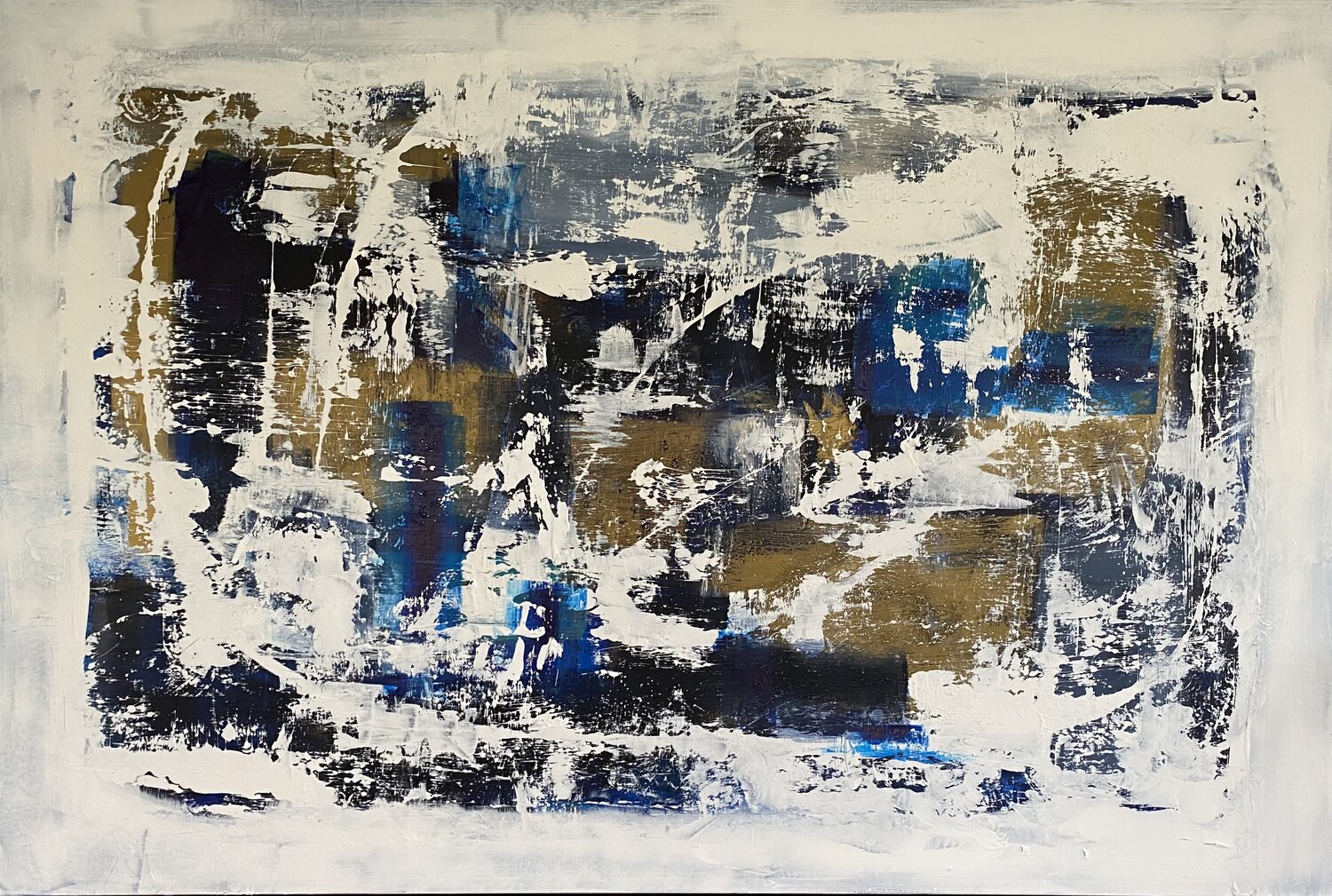 L inlandsis doré Christine Barth Mroz Original painting for sale