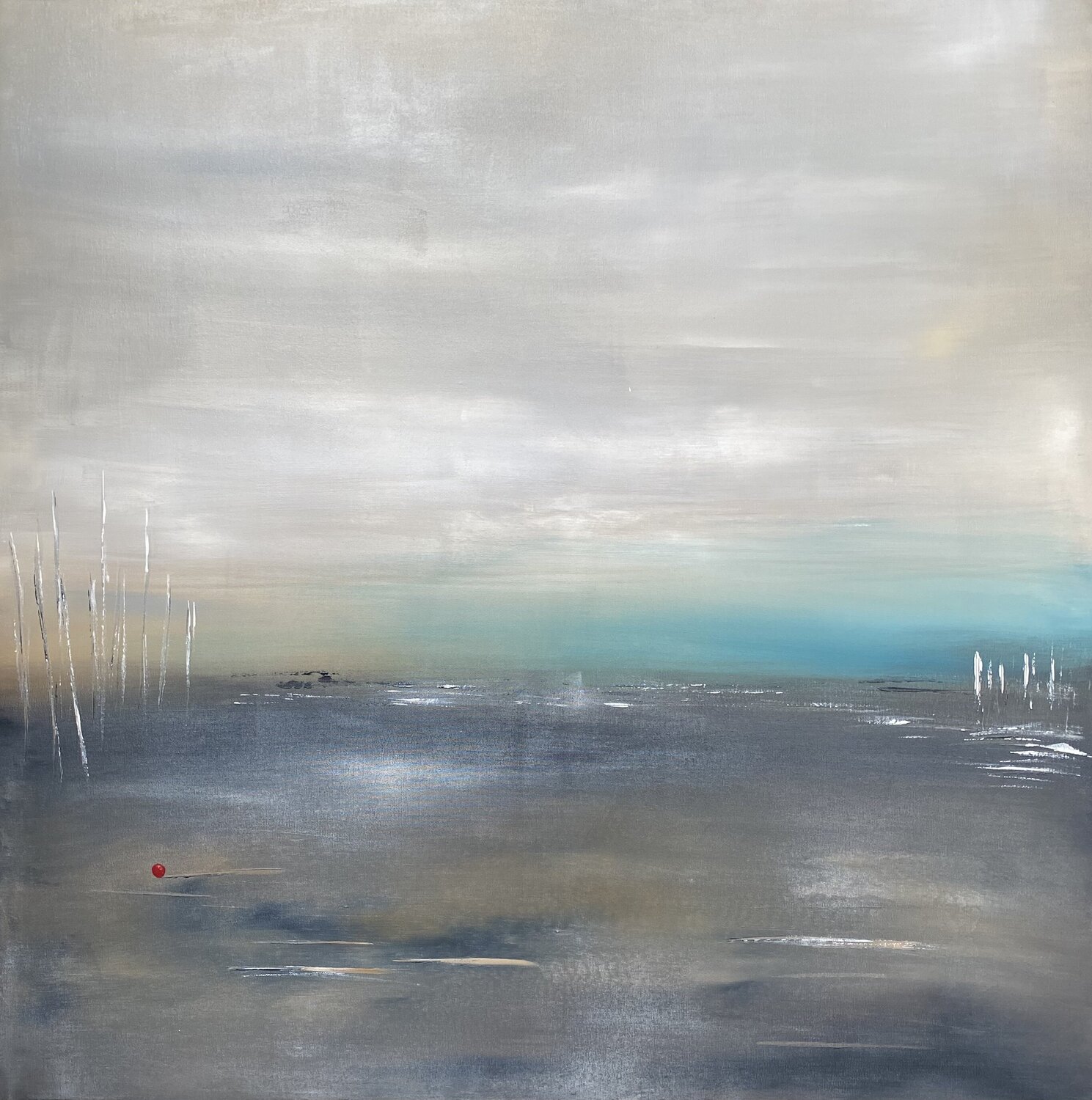 Resonance bleue Christine Barth Mroz Original painting for sale