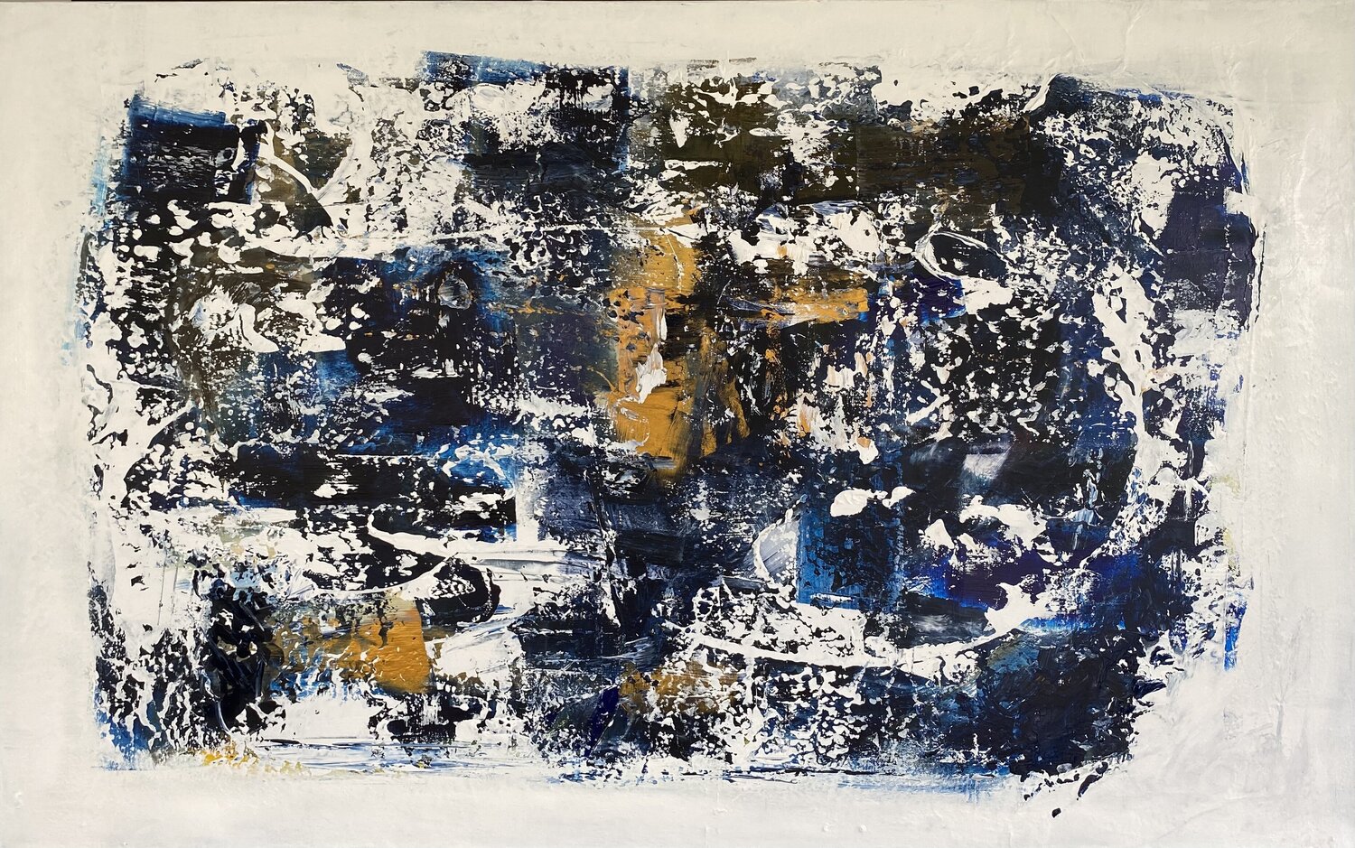 L or sous la glace Christine Barth Mroz Original painting for sale