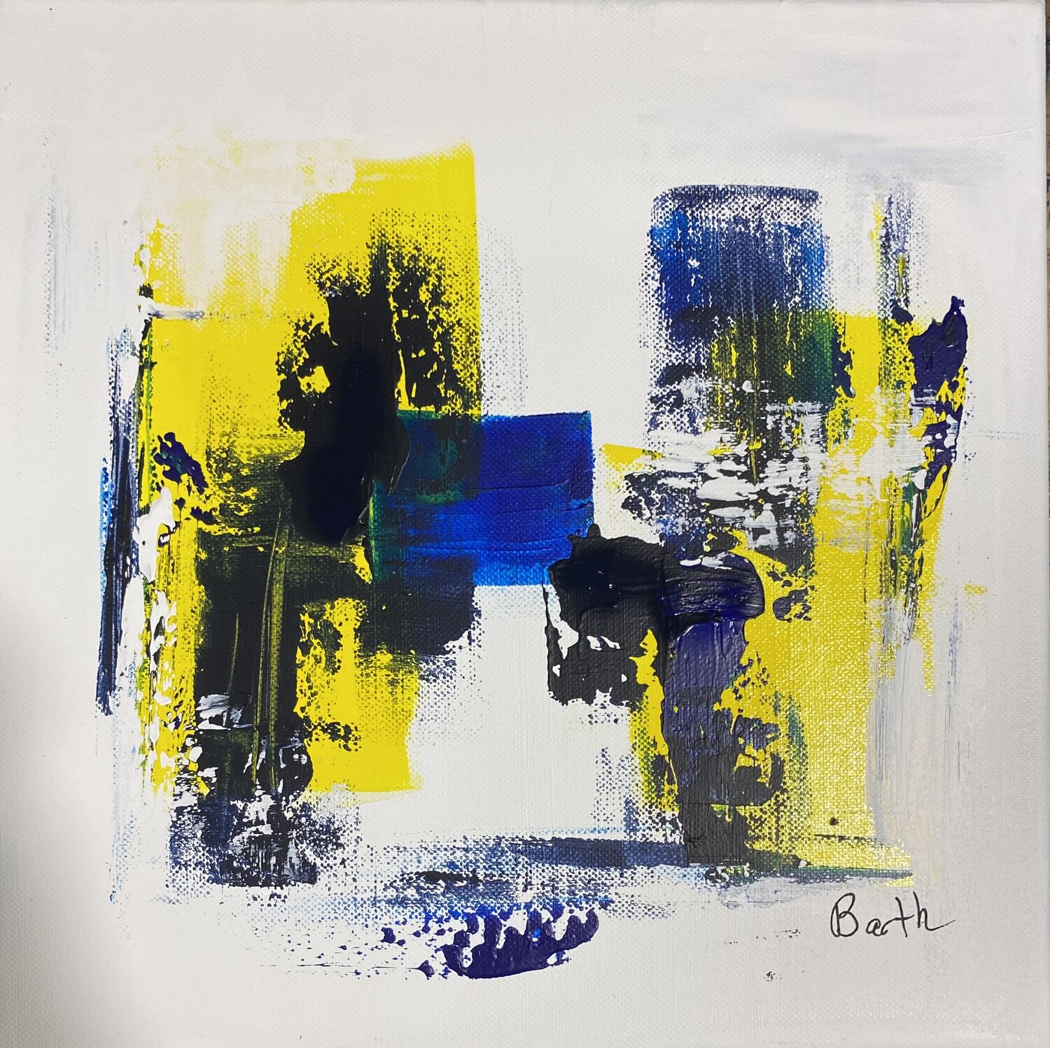 Vague jaune Christine Barth Mroz Original painting for sale