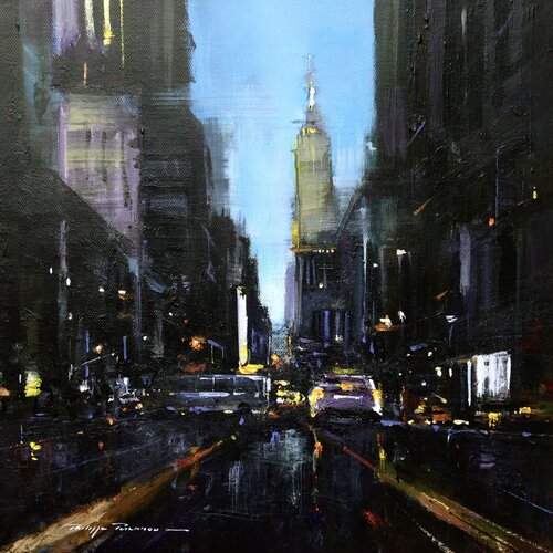 The lights of the city, n° 2283 by Philippe Perennou, Painting for Sale on Select