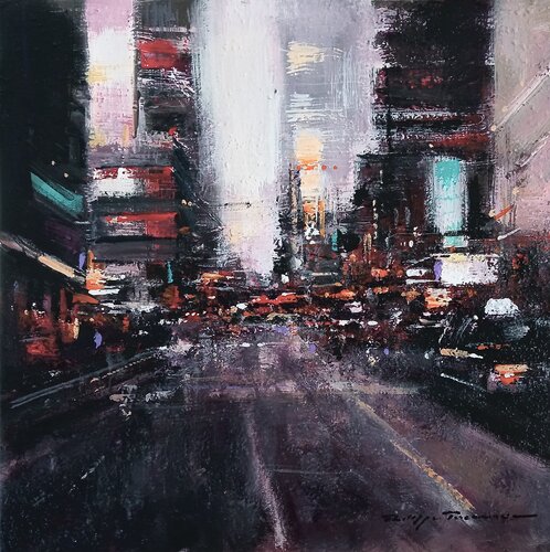 Times Square , n° 2413 by Philippe Perennou, Painting for Sale on Select