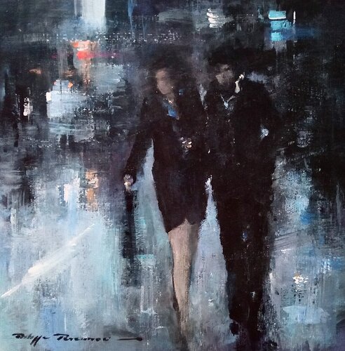"scènes urbaines" n° 2763 by Philippe Perennou, Painting for Sale on Select
