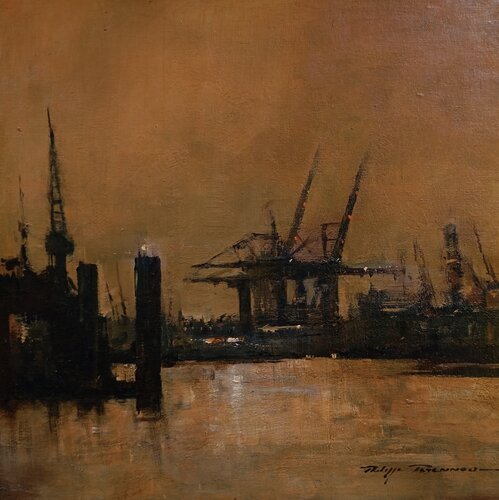 Hambourg 2 , N° 264 by Philippe Perennou, Painting for Sale on Select
