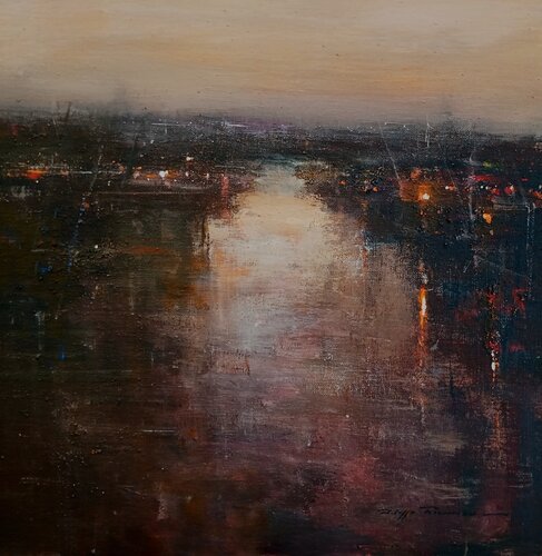 Impression portuaire, Nantes N° 2245 by Philippe Perennou, Painting for Sale on Select