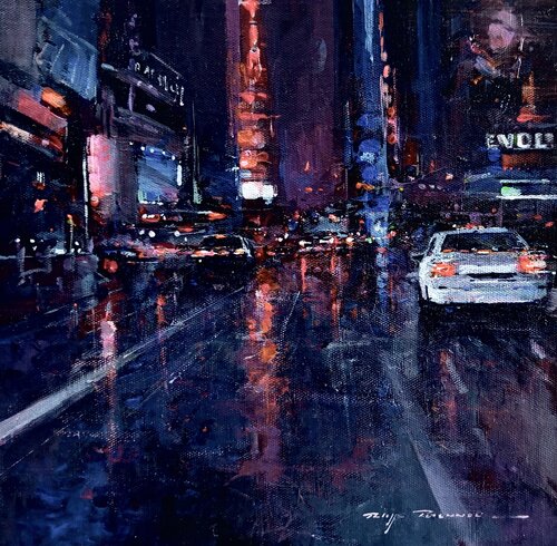 2164 New York , Times Square by Philippe Perennou, Painting for Sale on Select