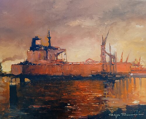 Rotterdam 2 N° 246 by Philippe Perennou, Painting for Sale on Select