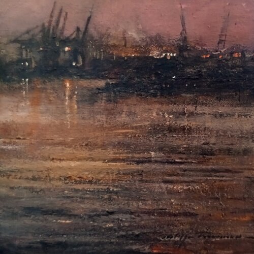 "impression portuaire" N°296 by Philippe Perennou, Painting for Sale on Select