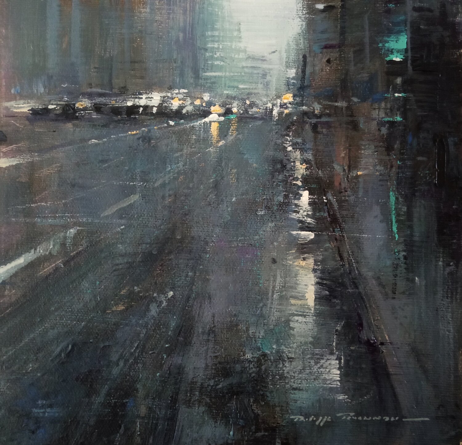 "impressions urbaines n° 2613" Philippe Perennou Original painting for sale