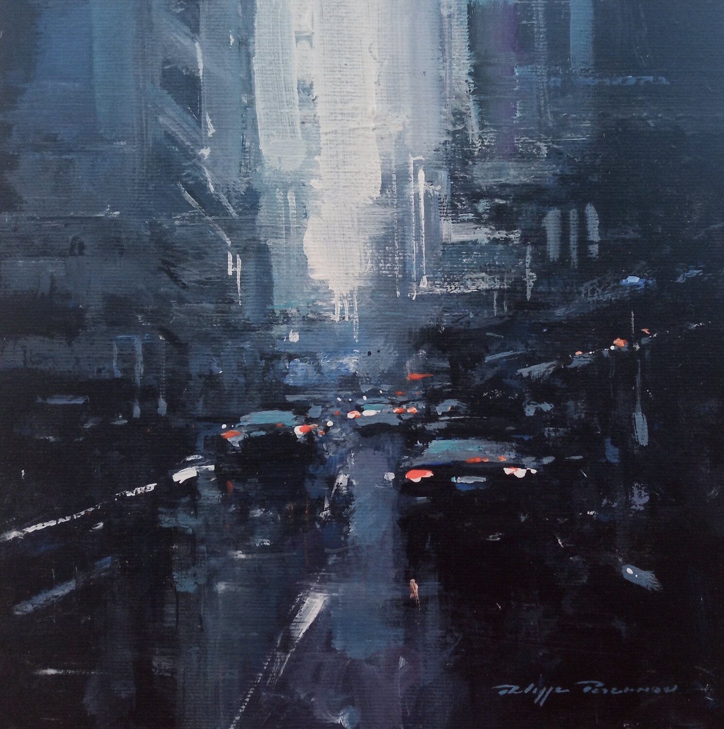 "urban landscape"  N° 234 Philippe Perennou Original painting for sale