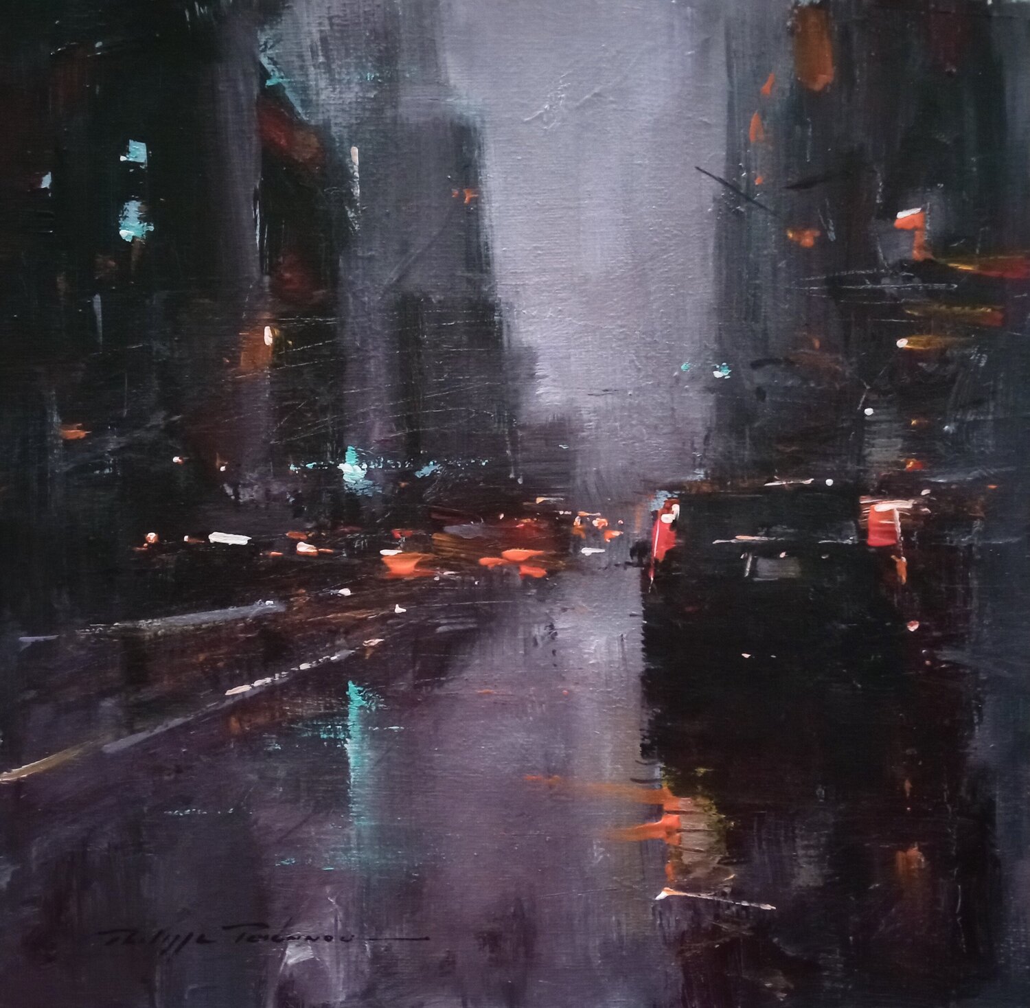 " impressions urbaines " N° 2104 Philippe Perennou Original painting for sale