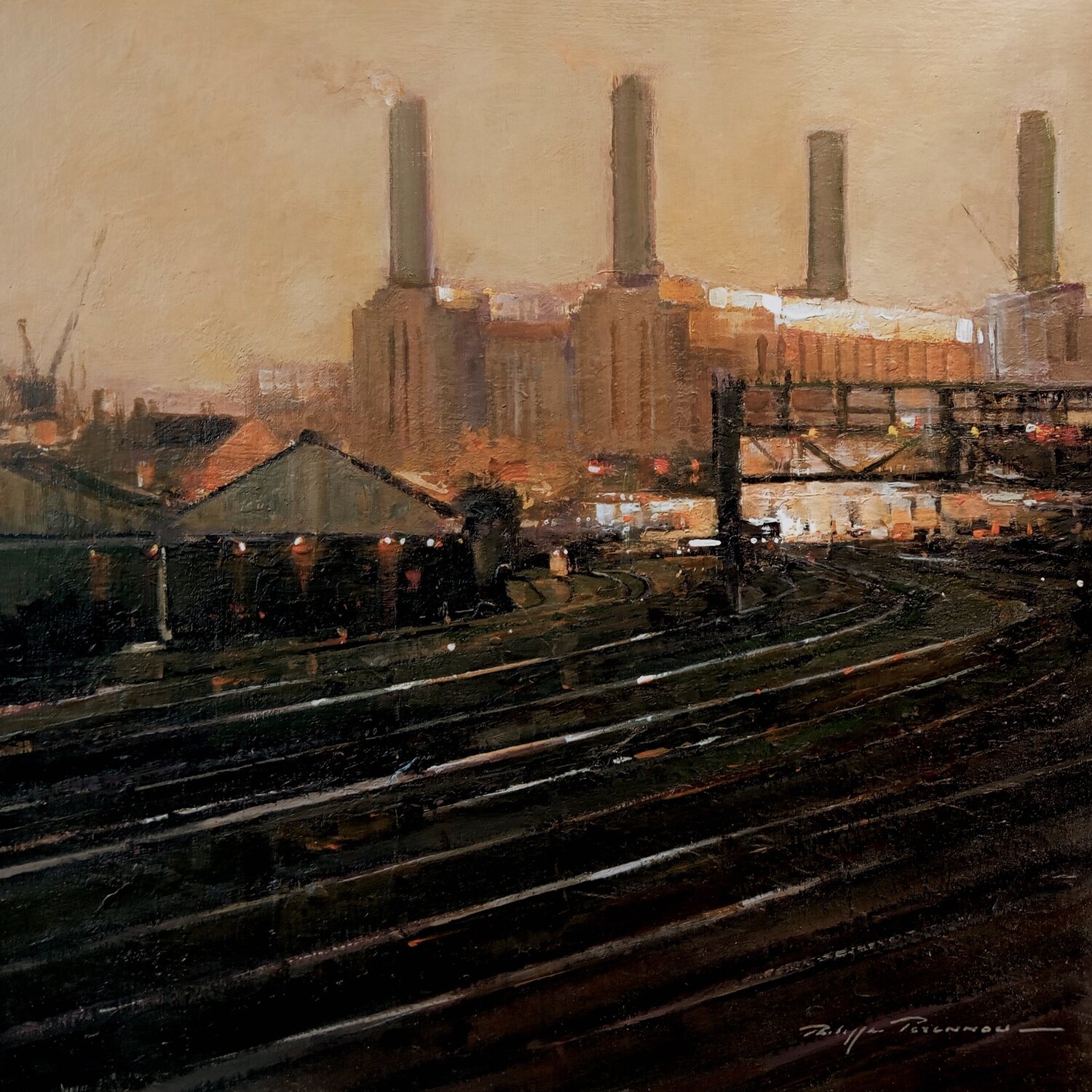 Londres , Battersea Power Station N° 236 Philippe Perennou Original painting for sale