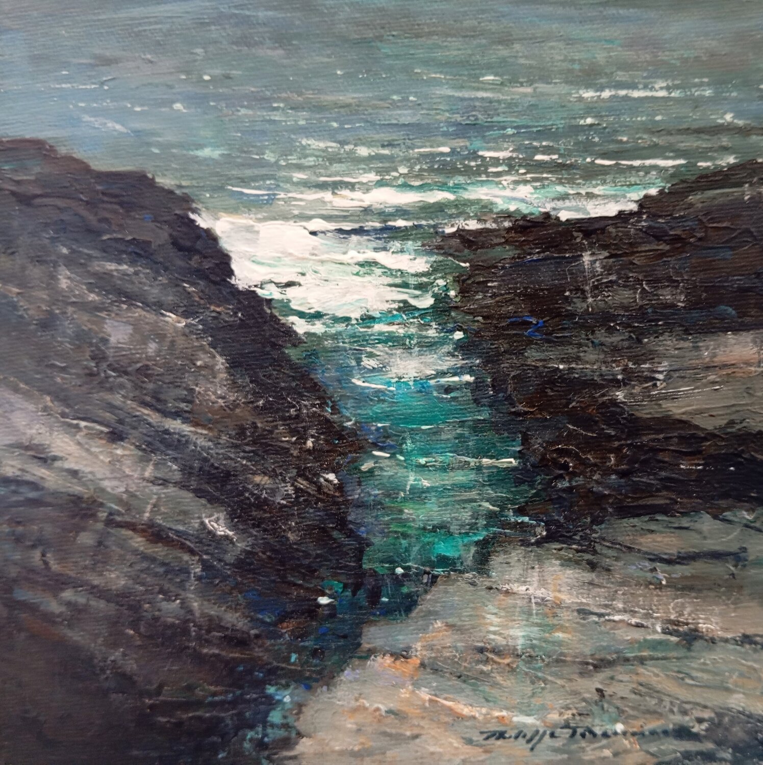 La côte sauvage N° 2533 Philippe Perennou Original painting for sale