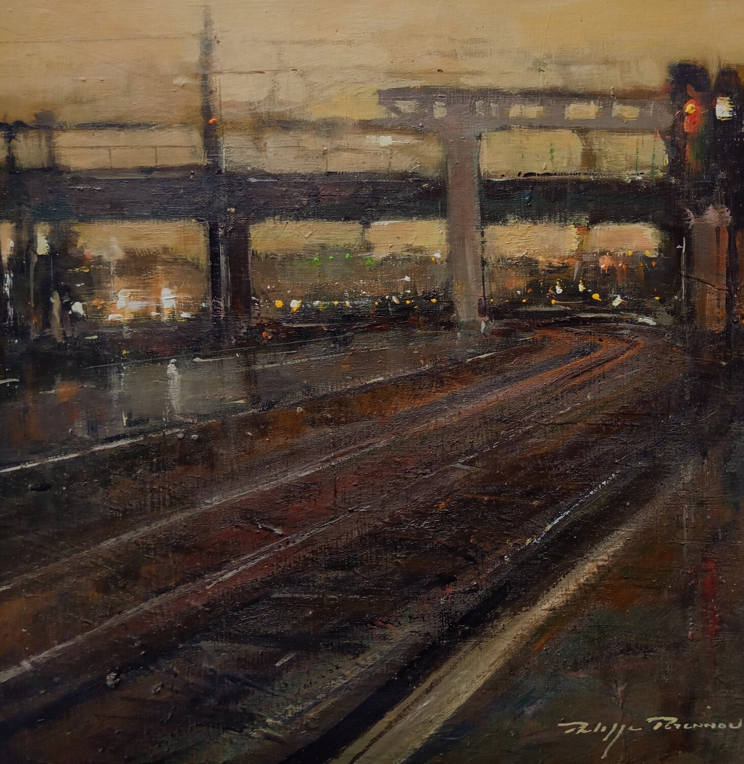 Bordeaux Saint Jean N° 226 Philippe Perennou Original painting for sale