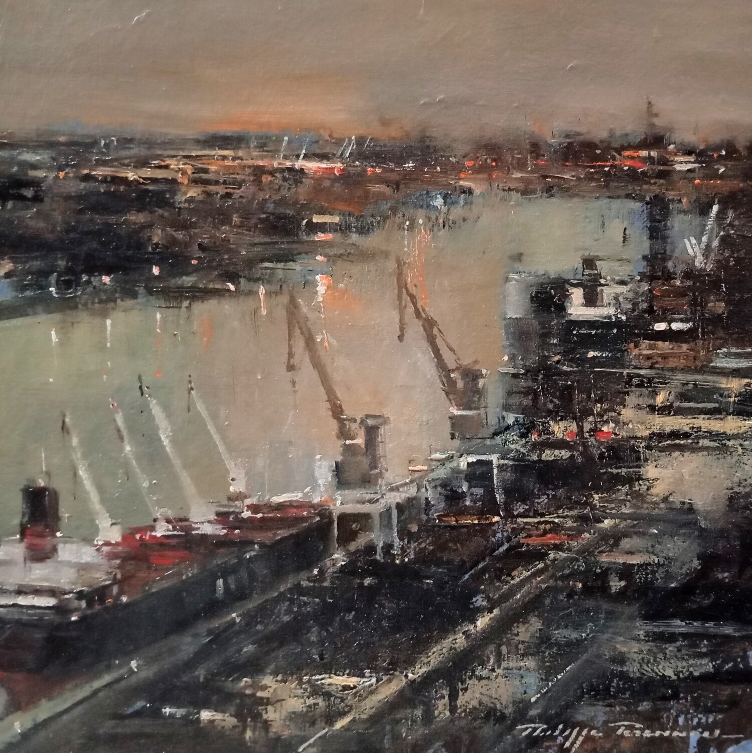 Rouen grand couronne N°2116 Philippe Perennou Original painting for sale