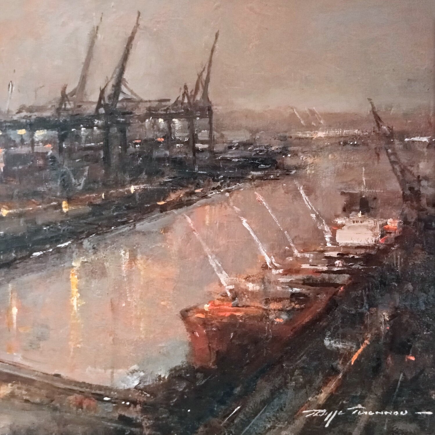 Rotterdam N° 2136 Philippe Perennou Originalgemälde zu verkaufen
