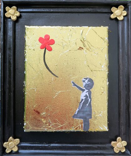 Golden POPART by Anne-Sophie A Bettembourg, Painting for Sale on Select