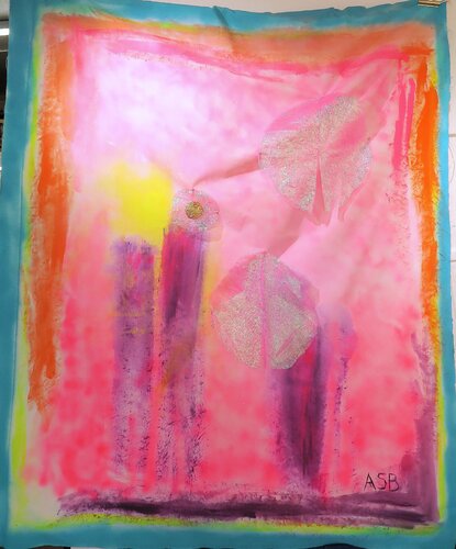 Sweet Pinky Sunset by Anne-Sophie A Bettembourg, Painting for Sale on Select