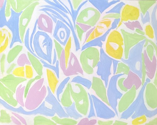 Pastel Flowers von Anne-Sophie A Bettembourg, Malerei kaufen auf Select