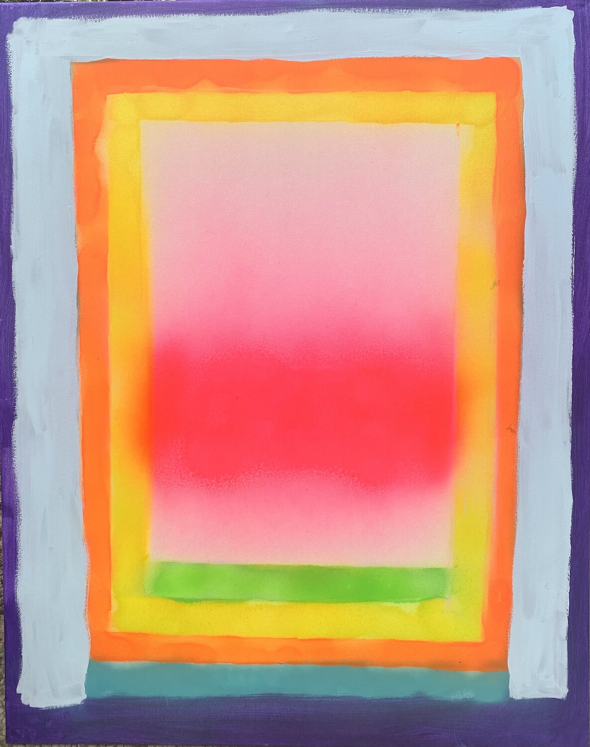 Sunset Pinky rising Anne-Sophie A Bettembourg Original painting for sale