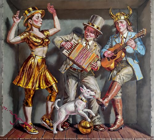 Watchmen (Naivety Reflection) by Alexander Lufer, Painting for Sale on Select