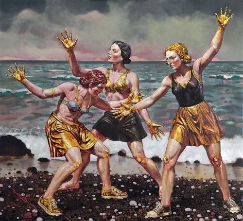 Sea Gifts (Golden Hands) by Alexander Lufer, Painting for Sale on Select