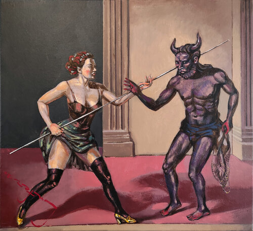 Watchmen (Minotaur Apotheosis) by Alexander Lufer, Painting for Sale on Select