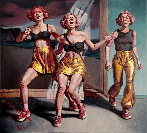 Watchmen (Backup Singers) by Alexander Lufer, Painting for Sale on Select