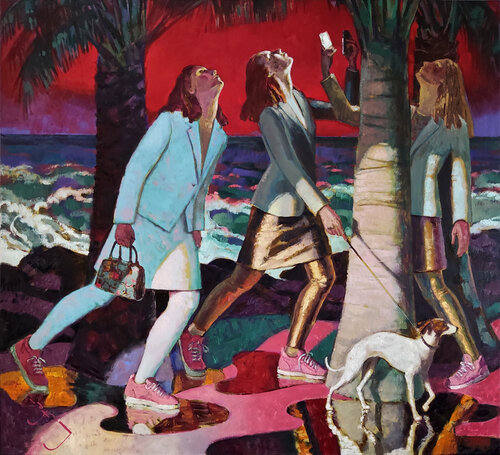 Watchmen (Shooting Stars) by Alexander Lufer, Painting for Sale on Select
