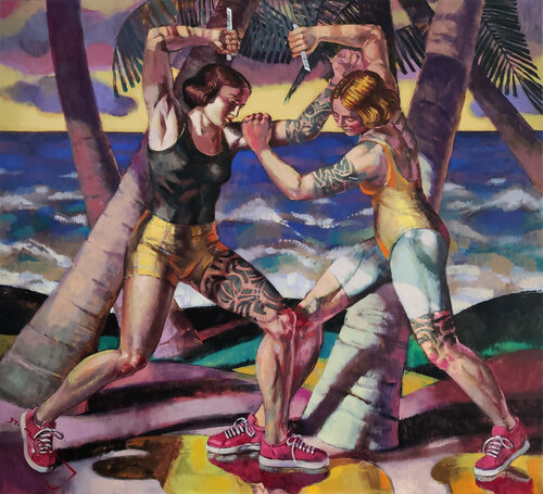 Watchmen (Saturday Fight) by Alexander Lufer, Painting for Sale on Select