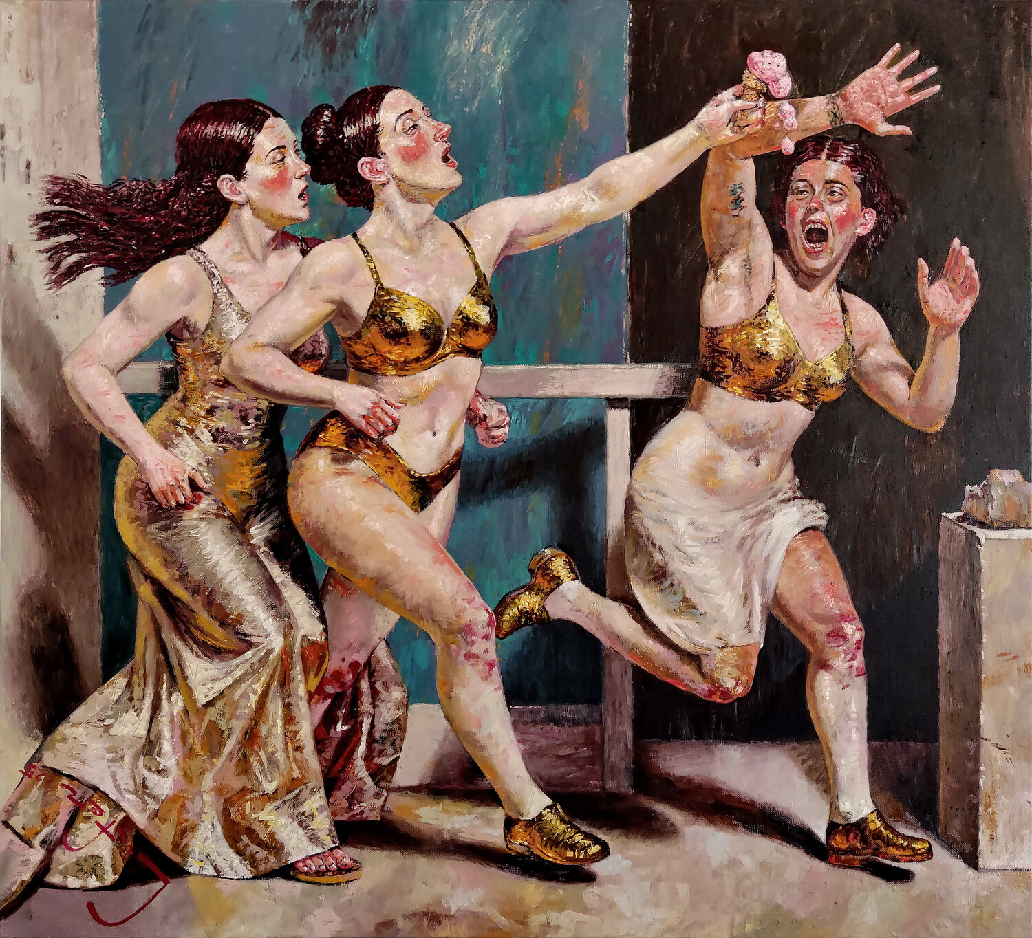 Watchmen (Ice Cream) Alexander Lufer Original painting for sale