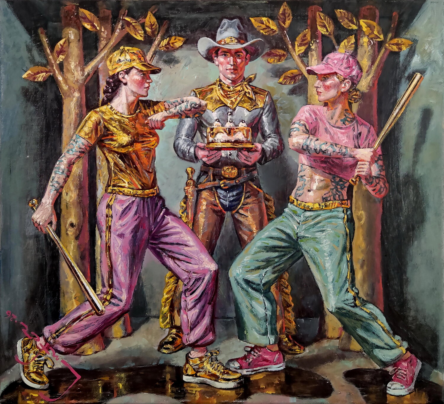 Watchmen (Time Hunger) Alexander Lufer Original painting for sale